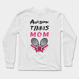 US Open Tennis Mom Racket and Ball Long Sleeve T-Shirt